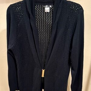 VENUS Women's black Open-Front Cardigan